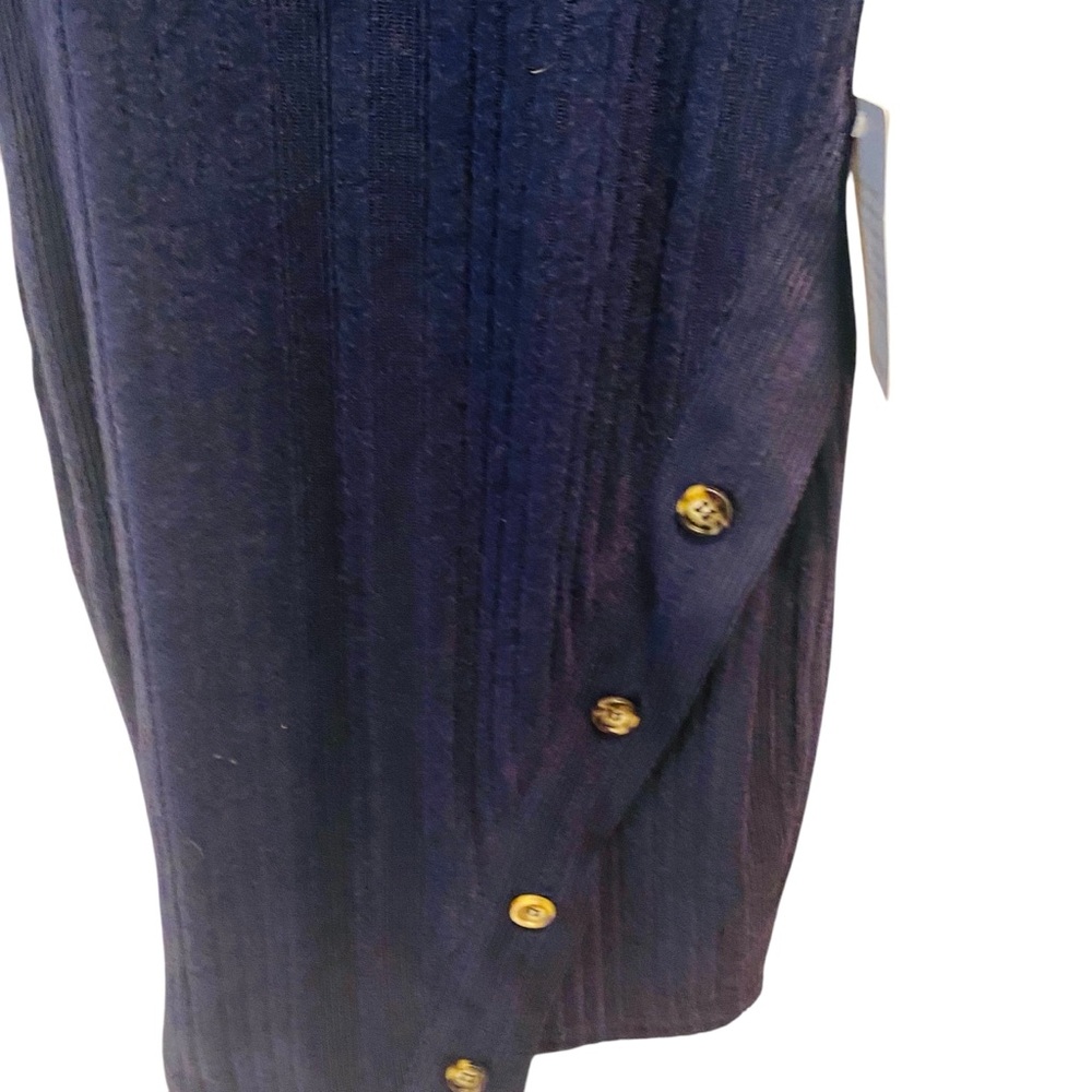 Max & Ash NWT Puff Sleeve Button Ribbed Dress - Picture 6 of 10